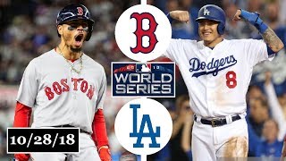 Boston Red Sox vs Los Angeles Dodgers Highlights  World Series Game 5  October 28 2018 [upl. by Gnal]