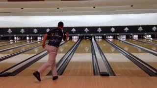 INSANELY FAST Possibly Worlds Fastest Bowling Strike Fred Flintstone style thrown by Osku Palermaa [upl. by Richy779]