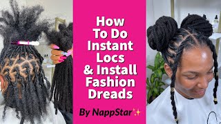 Tutorial Crochet Instant Locs  Loc Extension Install [upl. by Kristopher]