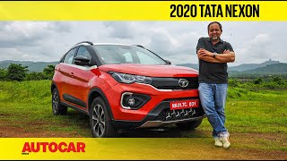 2020 Tata Nexon review  New look more power and added features  First Drive  Autocar India [upl. by Acirtal]