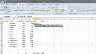 How to Compute Heating and Cooling Degree Days in Excel [upl. by Warfeld]