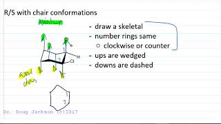 Chiral R and S with Chair Conformers [upl. by Winer]