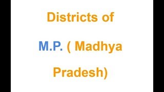 How many districts in Madhya Pradesh  MP district List [upl. by Larrabee]