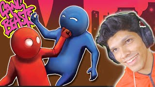 when a NOOB plays GANG BEASTS Funny Moments [upl. by Fechter]