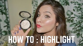 How to Apply Highlighter  Makeup Tutorial for Beginners [upl. by Henrieta]