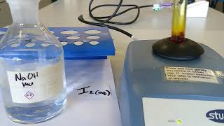 Reaction of Iodine and Sodium Hydroxide  a Disproportionation reaction [upl. by Pantheas]