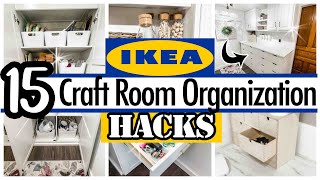 15 IKEA HACKS 🟡 For Your Craft Room [upl. by Herwick]