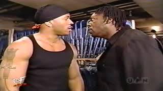 booker t and ll cool j heated exchange words go at it face to face backstage 2002 YOU KNOW WHO I AM [upl. by Farrow]