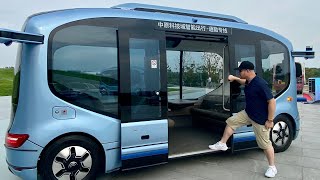 Riding an Autonomous Bus ON THE CITY STREETS in China Xiaoyu 20 [upl. by Sharpe]