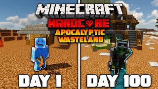 I Survived 100 Days of Hardcore Minecraft in an Apocalyptic Wasteland And Heres What Happened [upl. by Raycher]